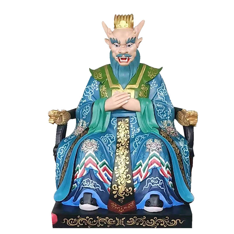 五台山广济龙王菩萨像 东海龙王敖广极彩神像图片 赤龙爷佛像