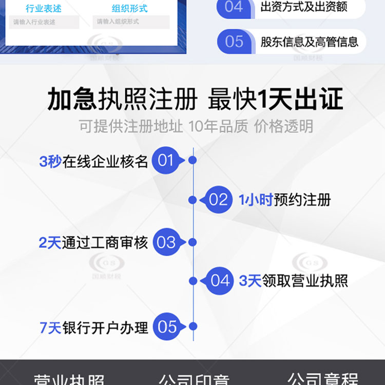 公司注册步骤加急办理