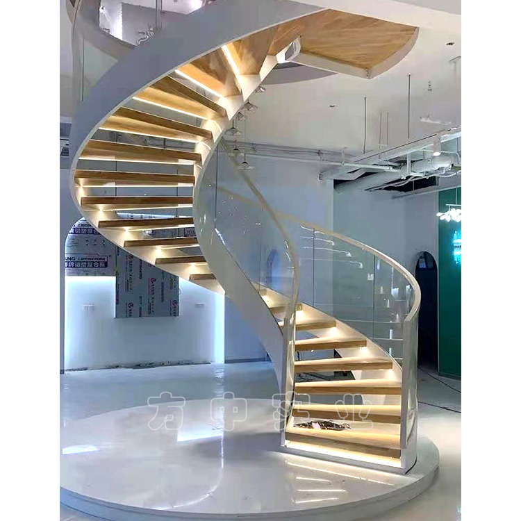 弧形楼梯旋转楼梯弧形楼梯卷板楼梯钢结构旋转楼梯
