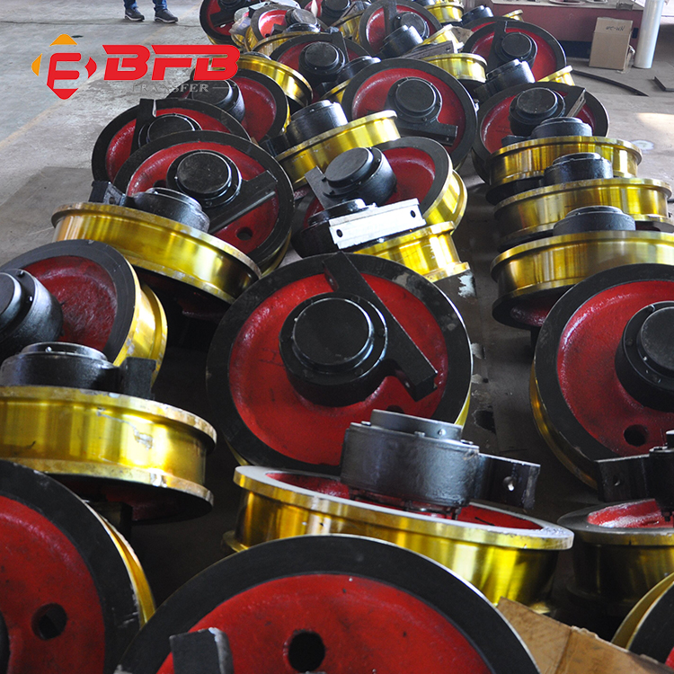 轨道平车车轮铸钢轨道轮单耳轨道平车轮低压轨道车绝缘车轮