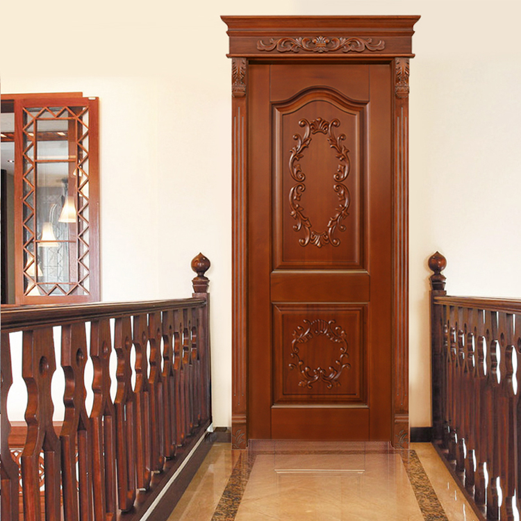 定制家用纯实木门 隔音卧室套装门 欧式房门原木卫生间门