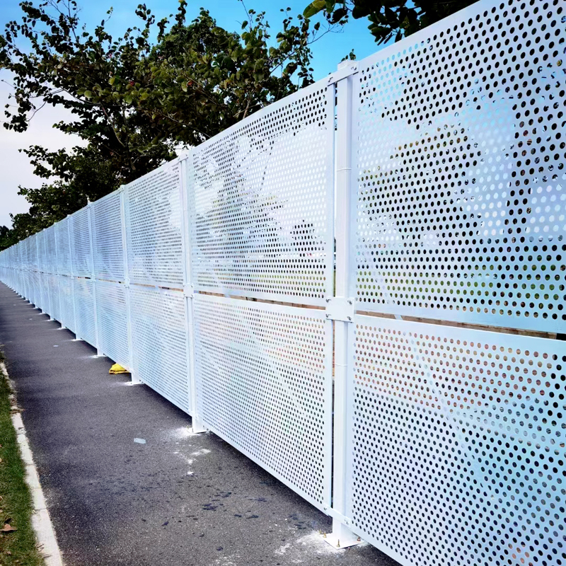 珠海建筑施工孔围挡网孔网围挡冲孔网厂家供应蜂窝冲孔板