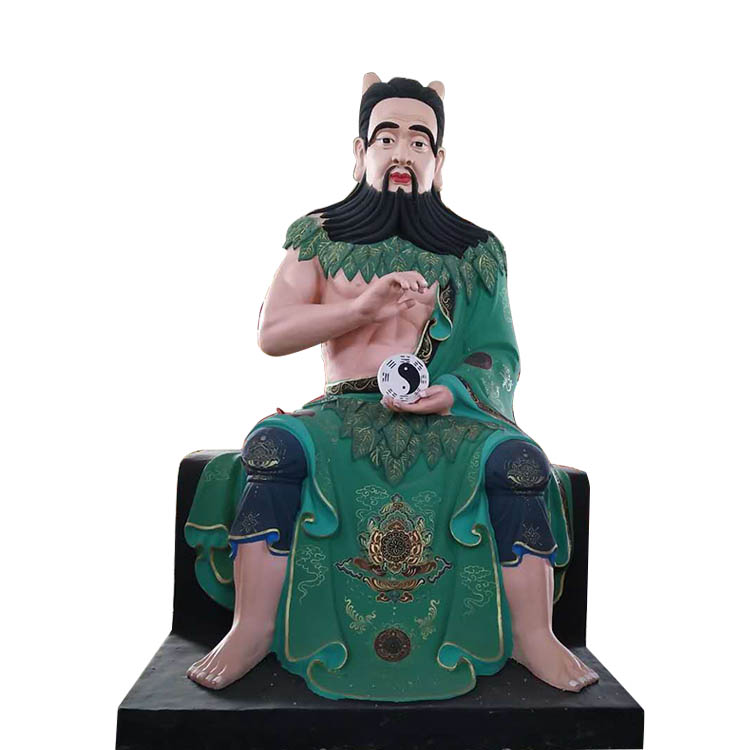 神农人祖轩辕黄帝三皇爷树脂塑像