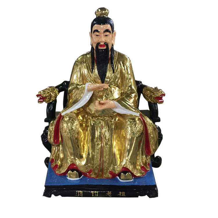 寺庙道观供奉鸿钧老祖神像元始天尊太上老君木雕佛像