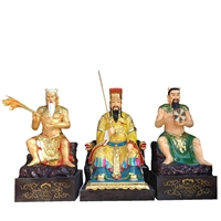 五谷神农大帝石雕神像 神农氏彩绘佛像图片