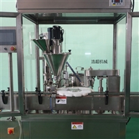 全自动粉剂灌装机，珍珠粉包装设备，自动上料粉剂灌装旋盖机