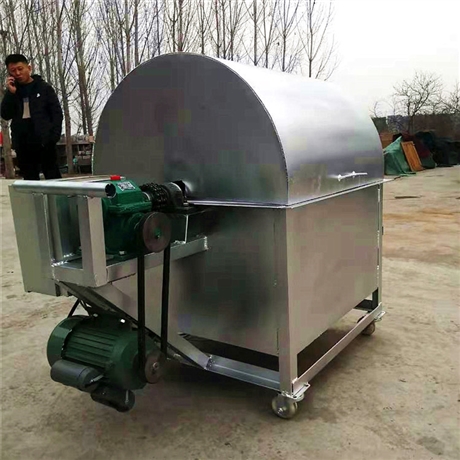  花生翻炒机报价 电加热板栗瓜子炒货机 200斤煤气榨油菜籽炒锅