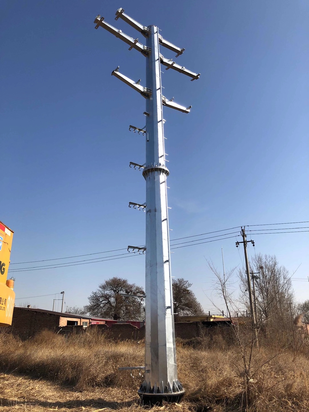 华强10千伏电力钢杆 耐张钢杆