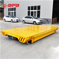 厂家定制车间搬运地平车  KPX-66T大吨位有轨蓄电池电动平板车