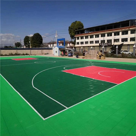 常州市篮球场软塑悬浮地板 中小学操场拼装地板 供应