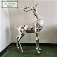 喷镀鹿雕塑 雕塑不锈钢鹿批发