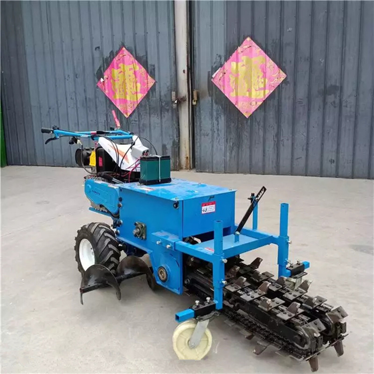 小型链条开沟机厂家 微耕机链条开沟机 小型果园链条式开沟机