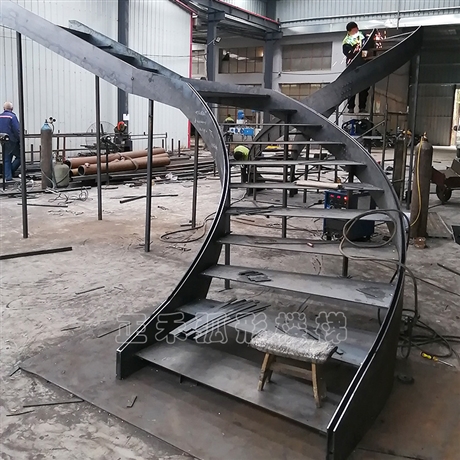 钢结构旋转楼梯跃层楼梯loft公寓复式楼梯厂中柱楼梯厂卷弧楼梯