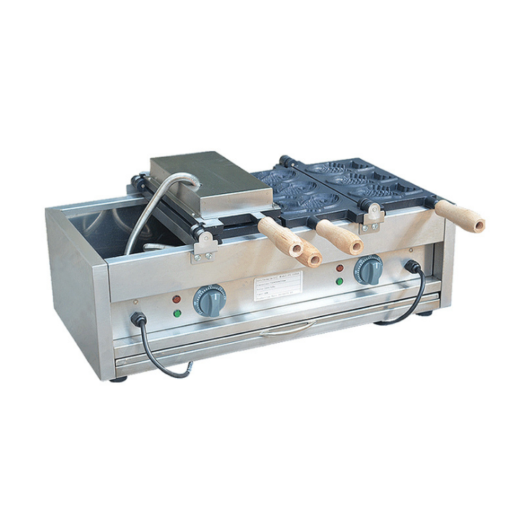 千麦品牌商用双板燃气电热鲷鱼烧机韩式小鱼饼机器