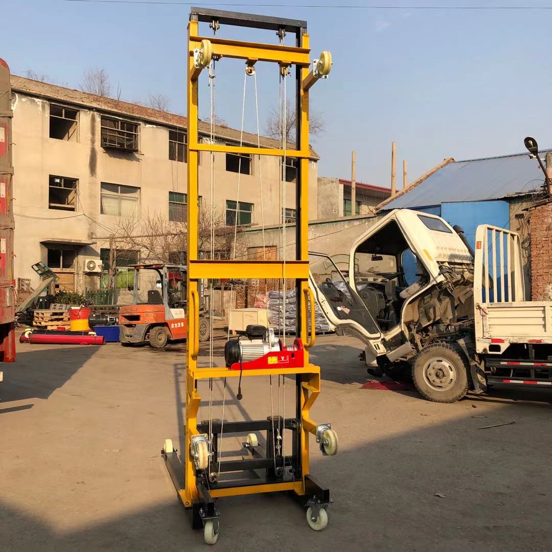 工地加气块升降机液压升高上砖机装卸简易升降机