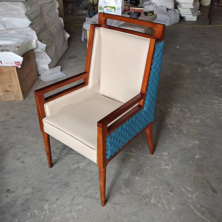 新中式餐椅 酒店椅子 软包餐椅 饭店单间包厢座椅