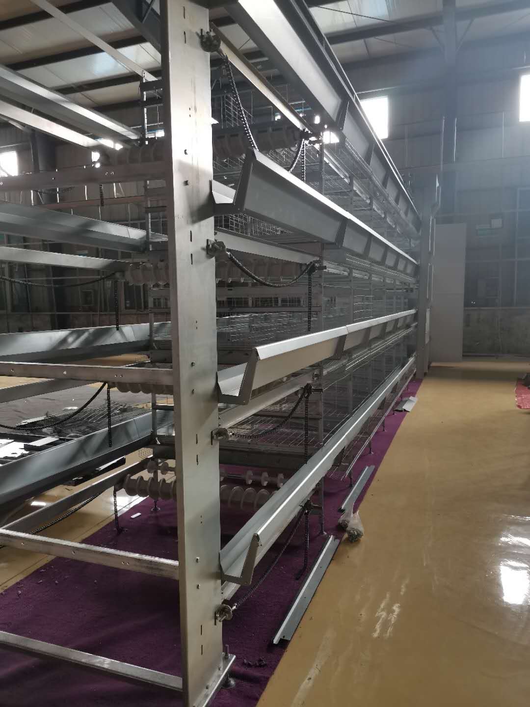 厂家定做养殖厂鸡笼自动化蛋鸡笼三层四层镀锌鸡笼