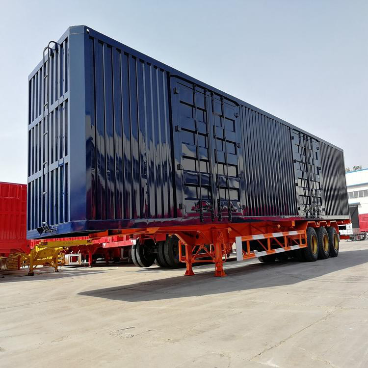 供应港口集装箱运输车40英尺轻型骨架半挂车磊信达一手货源