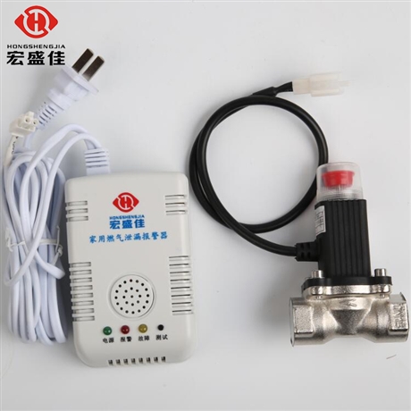 宏盛佳 煤气探测器  煤气泄漏报警器 联动铜阀铝阀燃气
