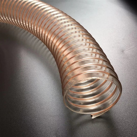 温州pu钢丝吸风管-粉尘管-熔喷布机耐高温伸缩抽风管450*1.2mm