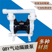 上海广泉QBY系列塑料耐腐蚀气动隔膜泵