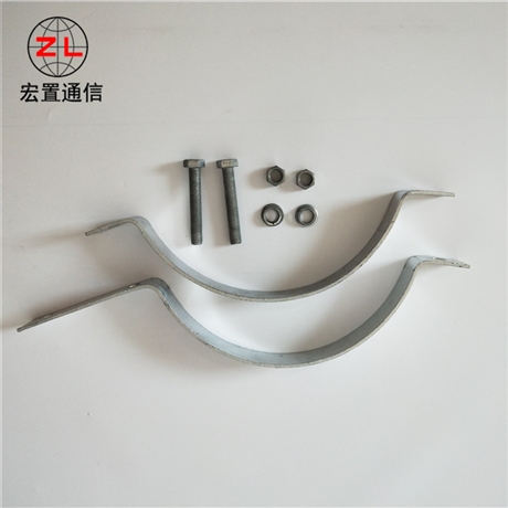 ADSS光缆杆用挂点固定抱箍卡具 室外架空扁铁抱箍加工