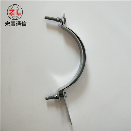OPGW光缆吊线耐张杆用抱箍参数 半圆成套ADSS杆用紧固件
