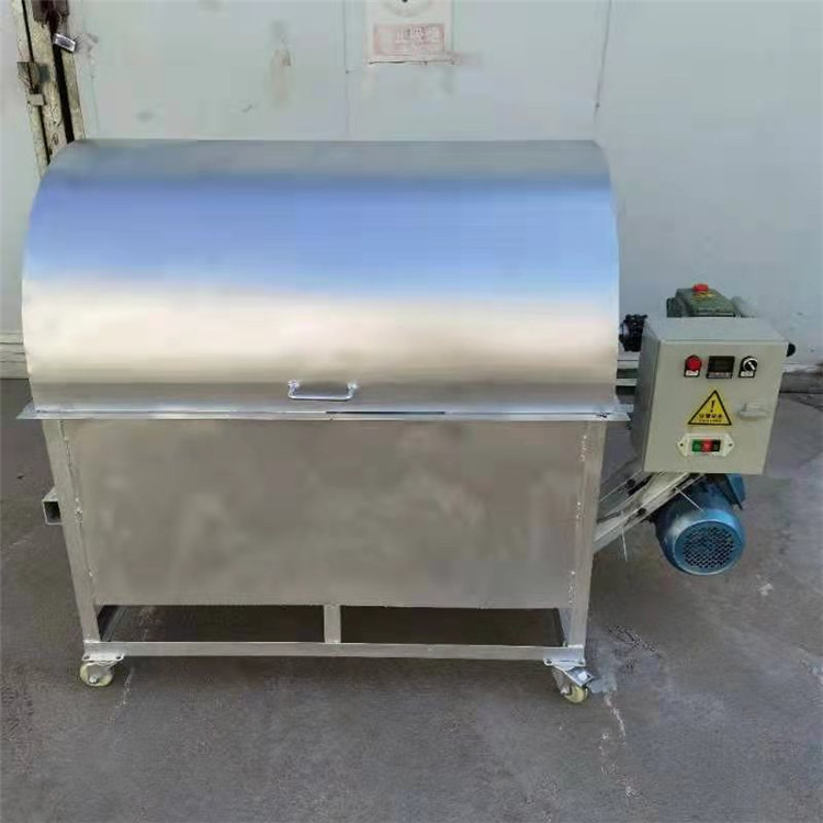  全自动不锈钢滚筒花生炒货机 食品级封闭式 电加热花生烘干机