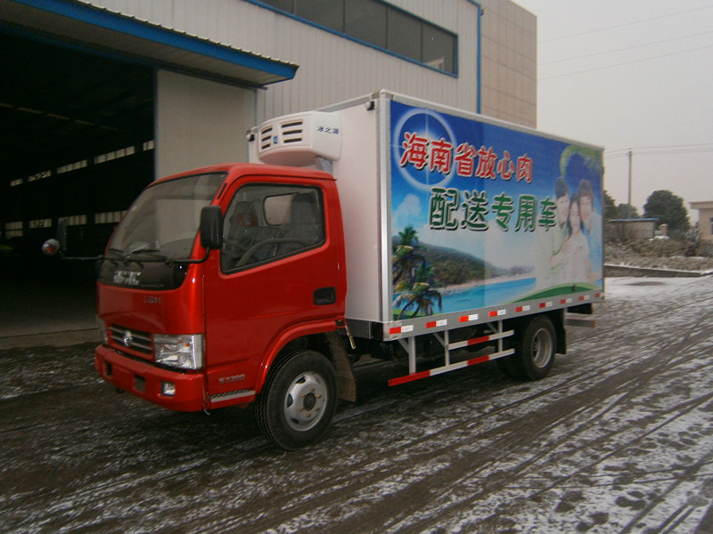 东风天锦大吨位冻肉海鲜运输车 7米4冷藏保鲜厢式货车 厂家价