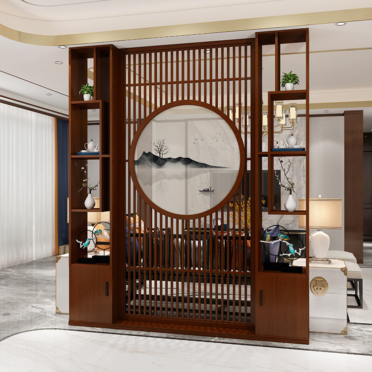 中式屏风 隔断客厅卧室遮挡玄关 新中式实木屏风全新定制