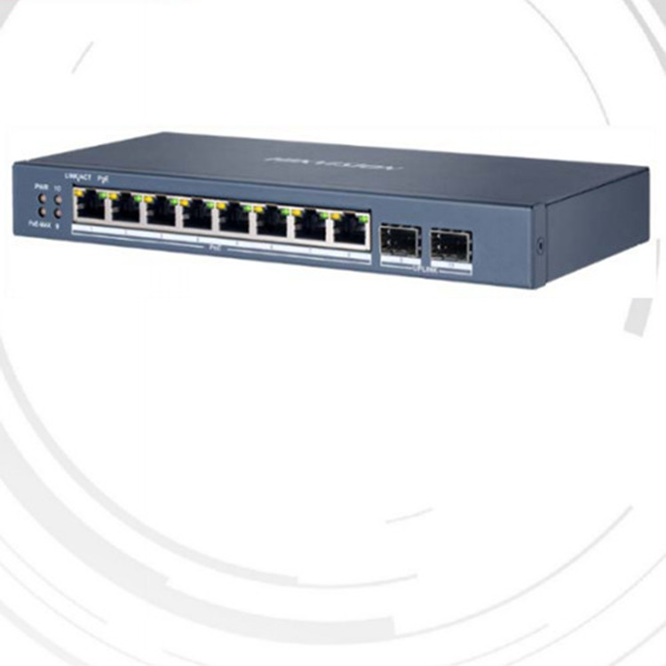 DS-3E1510P-E 海康威视8口轻网管千兆PoE交换机  2个千兆光口