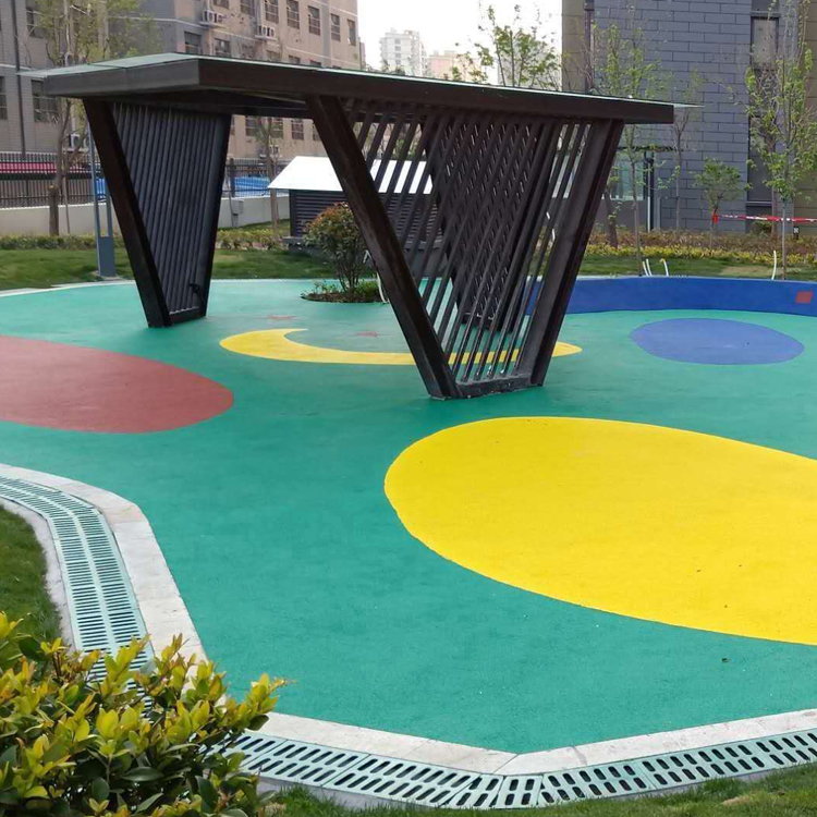 小区运动塑胶地面 耐热抗老化塑胶跑道