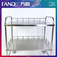 无抽屉不锈钢器械推车 山东批发双层器械车