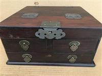 上海老红木首饰盒回收 收购老食盒漆器食盒红木箱子