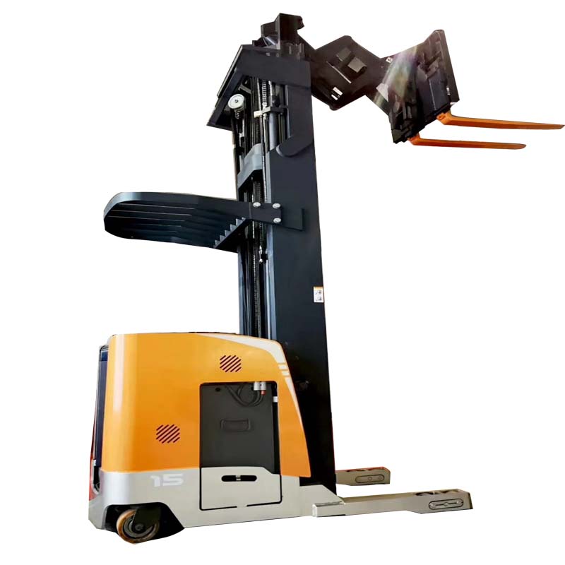 全电动窄巷道三向叉车堆垛车1.6吨电动货叉可旋转托盘升降堆高车