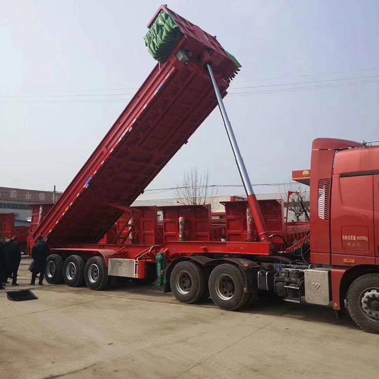 10米后翻自卸运输半挂车 翼展后翻自卸半挂车 欢迎考察