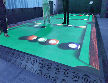 圆形led地砖屏商场婚礼过道互动全彩屏动态地板