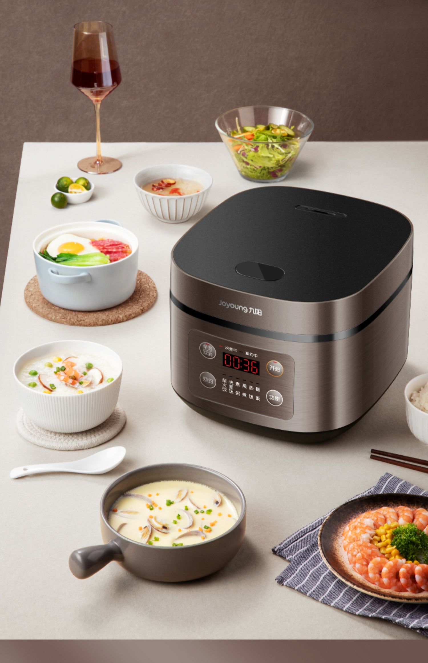 九阳电饭煲锅家用多功能智能4l升大容量全自动柴火饭电饭锅1-6人