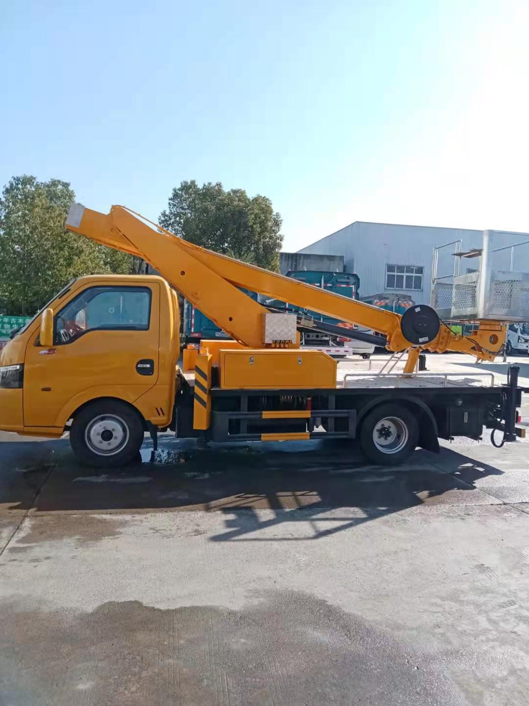 16米蓝牌广告安装车 东风途逸伸缩臂高空作业车 出厂价格