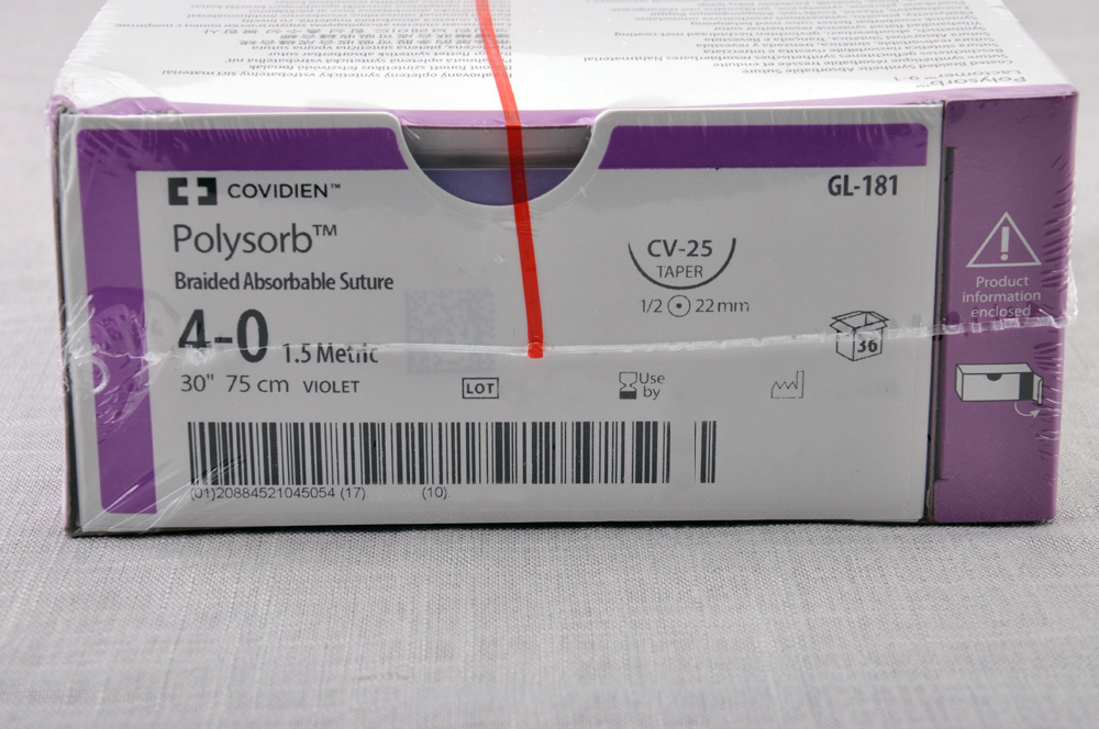 美国柯惠covidien带针可吸收缝合线gl181