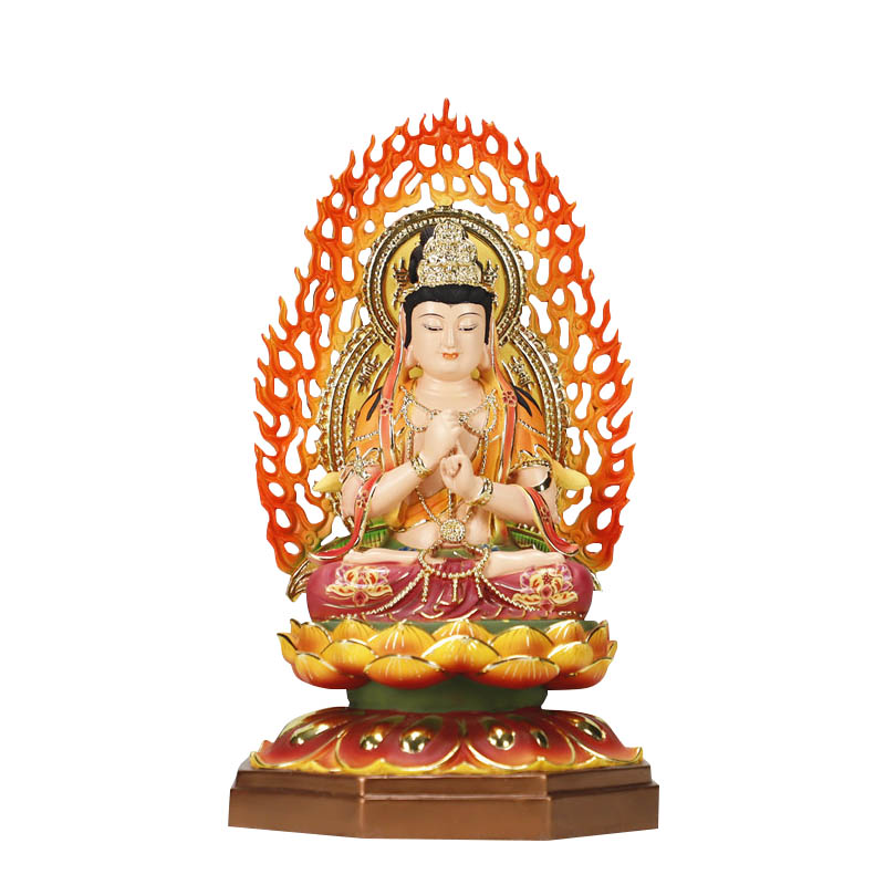 本命佛保护神佛像批发阿弥陀佛不动尊菩萨极彩铜雕佛像摆件