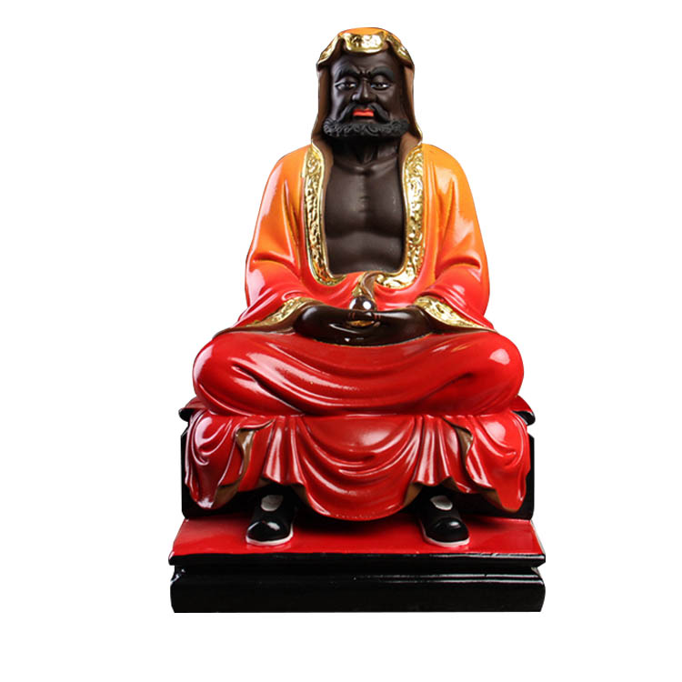 南印度人达摩禅僧神像彩绘鎏金达摩达摩祖师菩提达磨树脂塑像