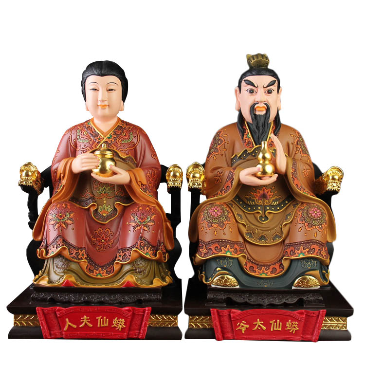 保家仙神像定制胡三太爷胡三太奶极彩造像仁厚慈善胡三太爷像