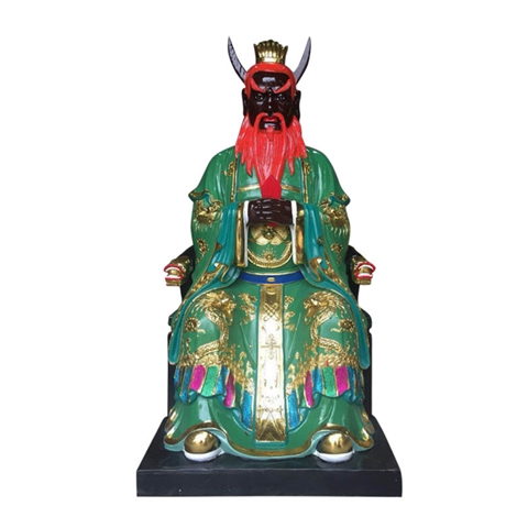 彩绘木雕牛神佛像雕塑