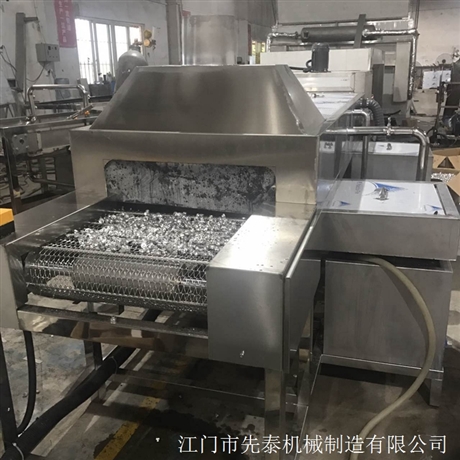 先泰喷头铝盖清洗机 冲压铝壳超声波喷淋清洗线