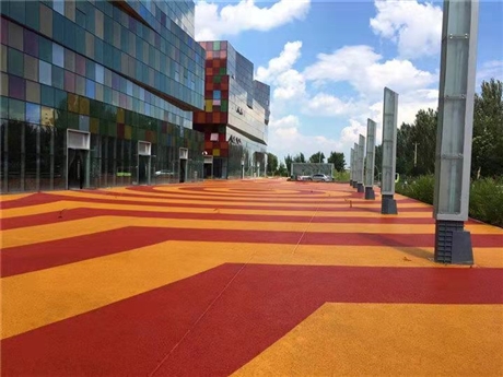 长沙混凝土压花地坪 艺术地坪 透水路面
