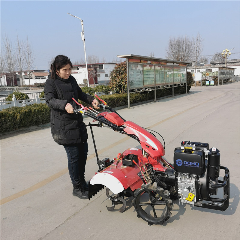 手推式直联的微耕机 自走式汽油田园微耕机 柴油水冷微耕机