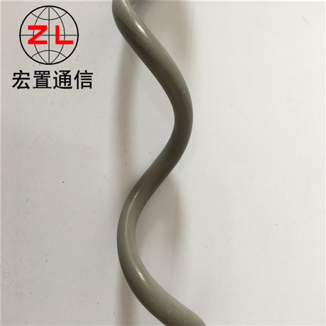九江导线ADSS光缆防振鞭参数 300米跨距塑料螺旋防护防振鞭