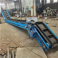 爬坡小型自动升降机  铁板皮带输送机 挡边爬坡上料传送机 