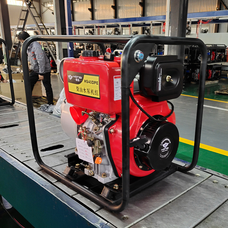 hs40dpe 4寸柴油机抽水泵投标用 大流量便携式电启动
